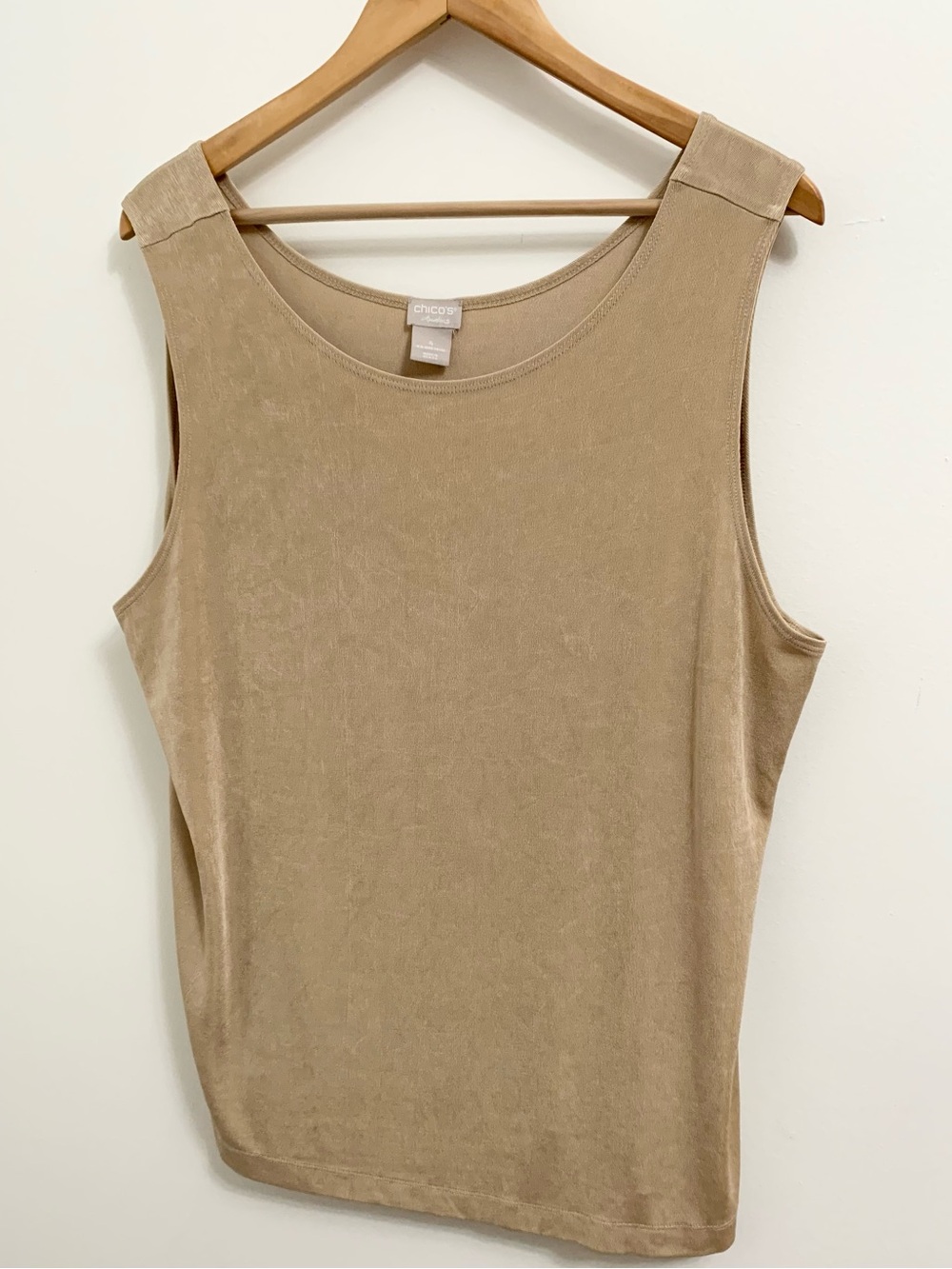 Chicos Travelers Neutral Tan Beige Tank Top Travel Shirt 4 XXL